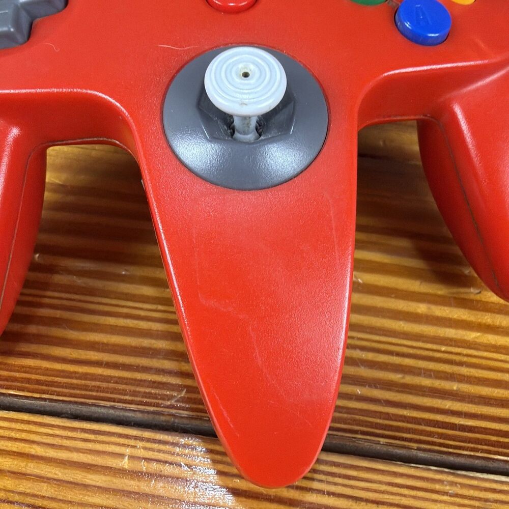 Nintendo 64 OEM Controller (Red) Cleaned | Tested With Memory/Controller Pack - Picture 7 of 16